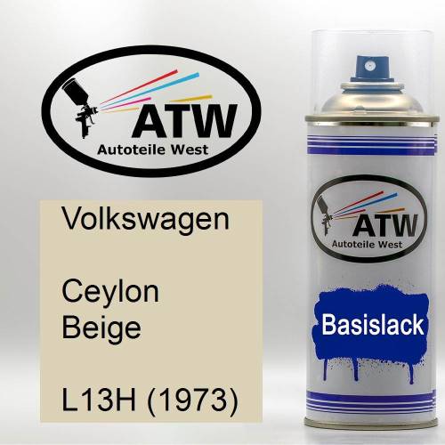 Volkswagen, Ceylon Beige, L13H (1973): 400ml Sprühdose, von ATW Autoteile West.